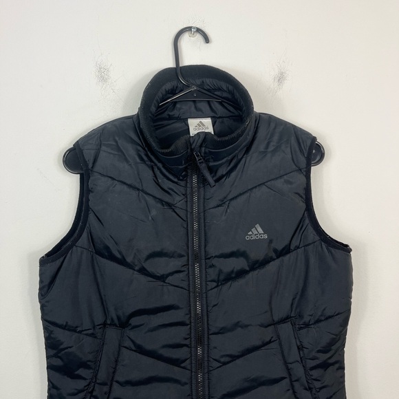 Adidas Black Puffer Vest Sz S - Picture 3 of 8